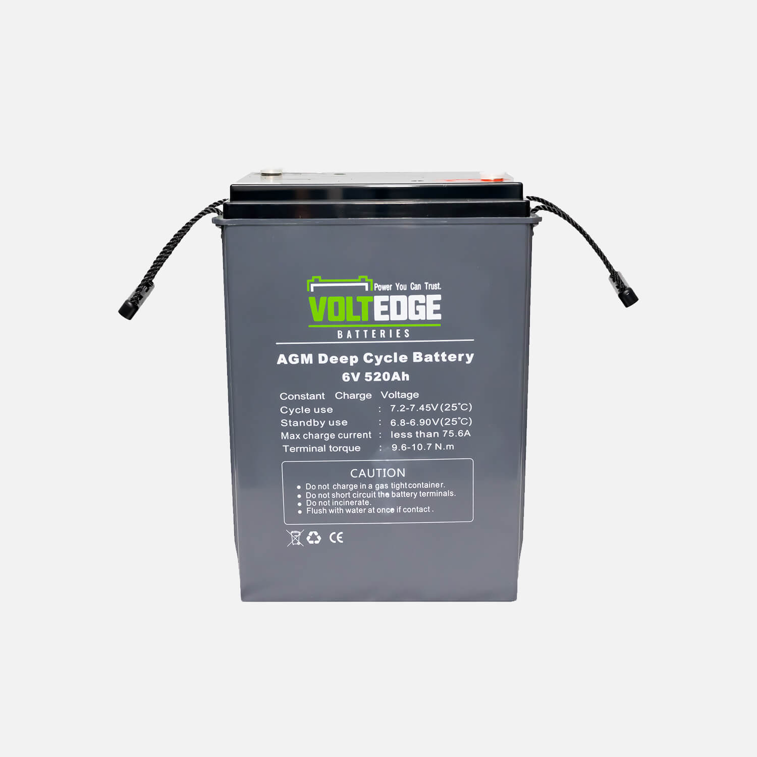 2 x 520ah AGM - 6.2kWh 12v 520AH include 1 cable (350mm)