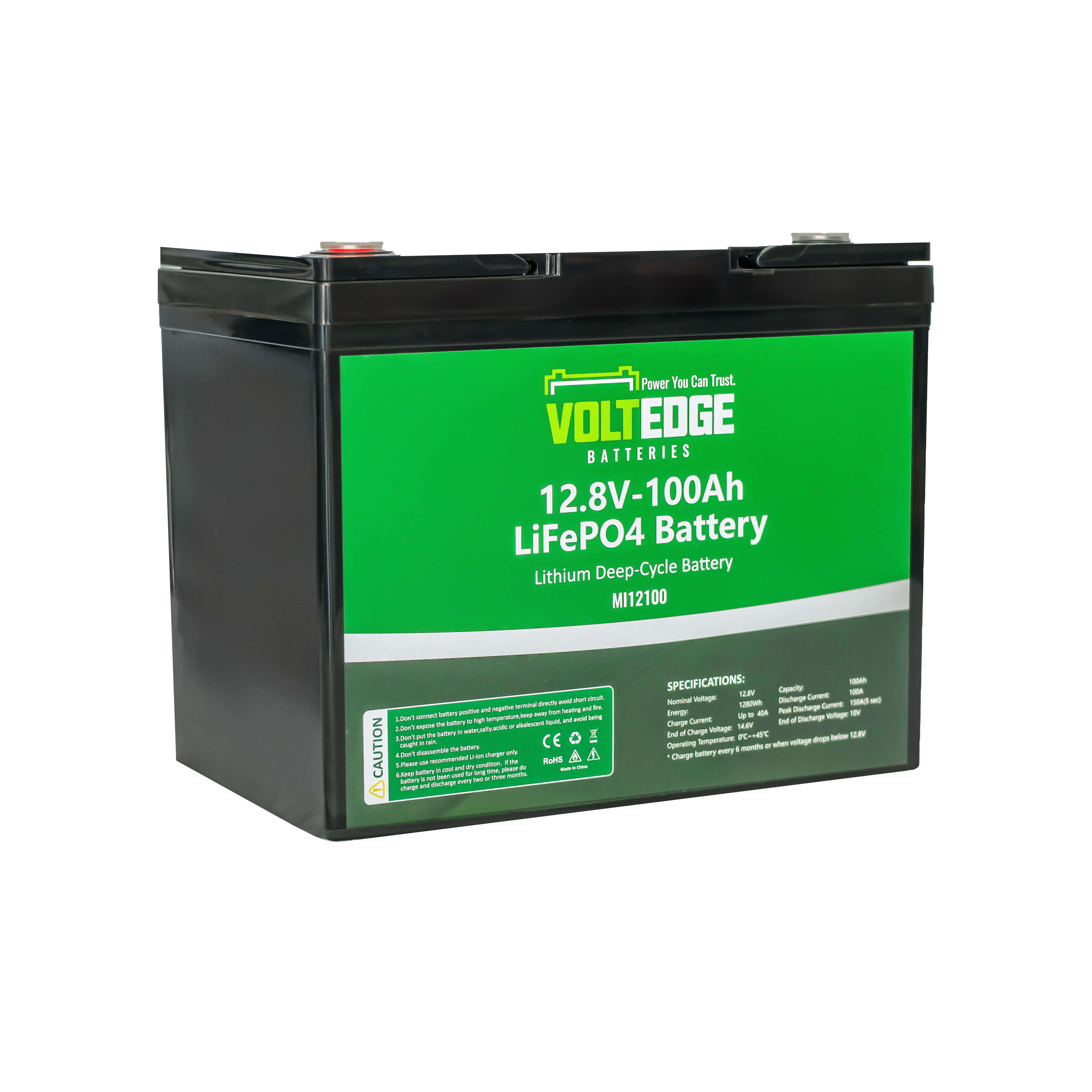 VoltEdge (Premium) 12.8V 100Ah Lithium LiFePO4 Battery