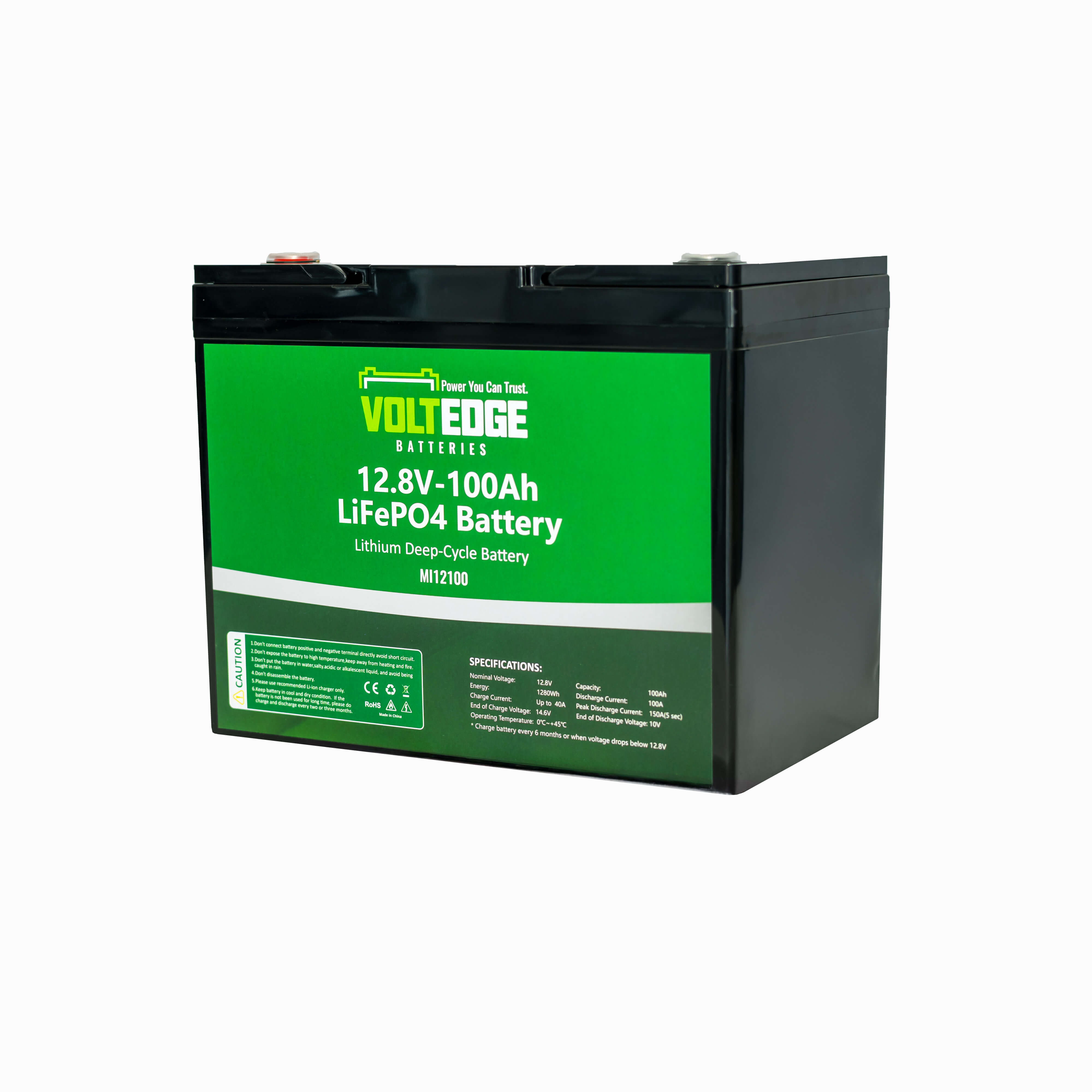 VoltEdge (Premium) 12.8V 100Ah Lithium LiFePO4 Battery