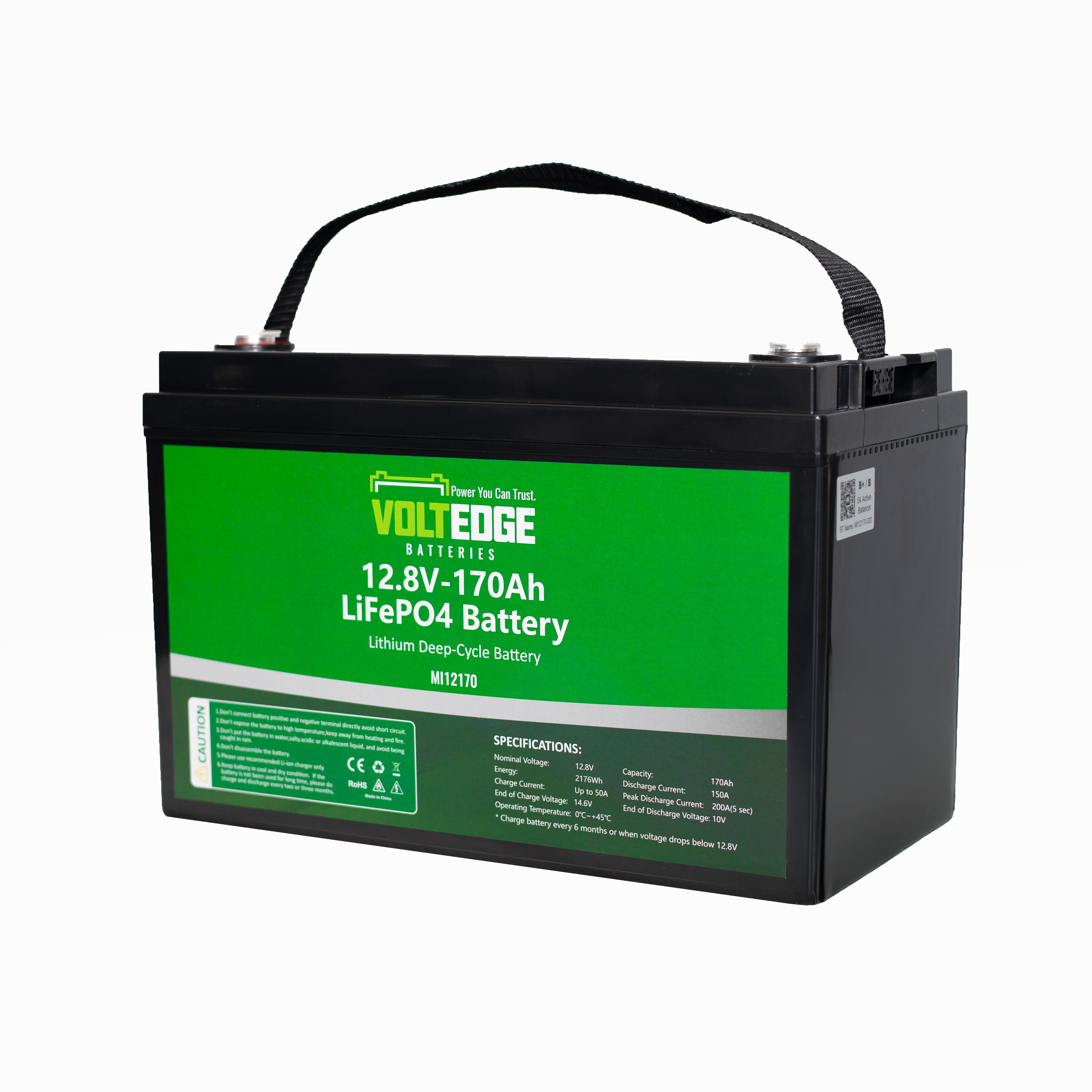 (Premium) 12.8V 170AH Lithium LiFePO4 Battery + Voltedge 1500w Power Station