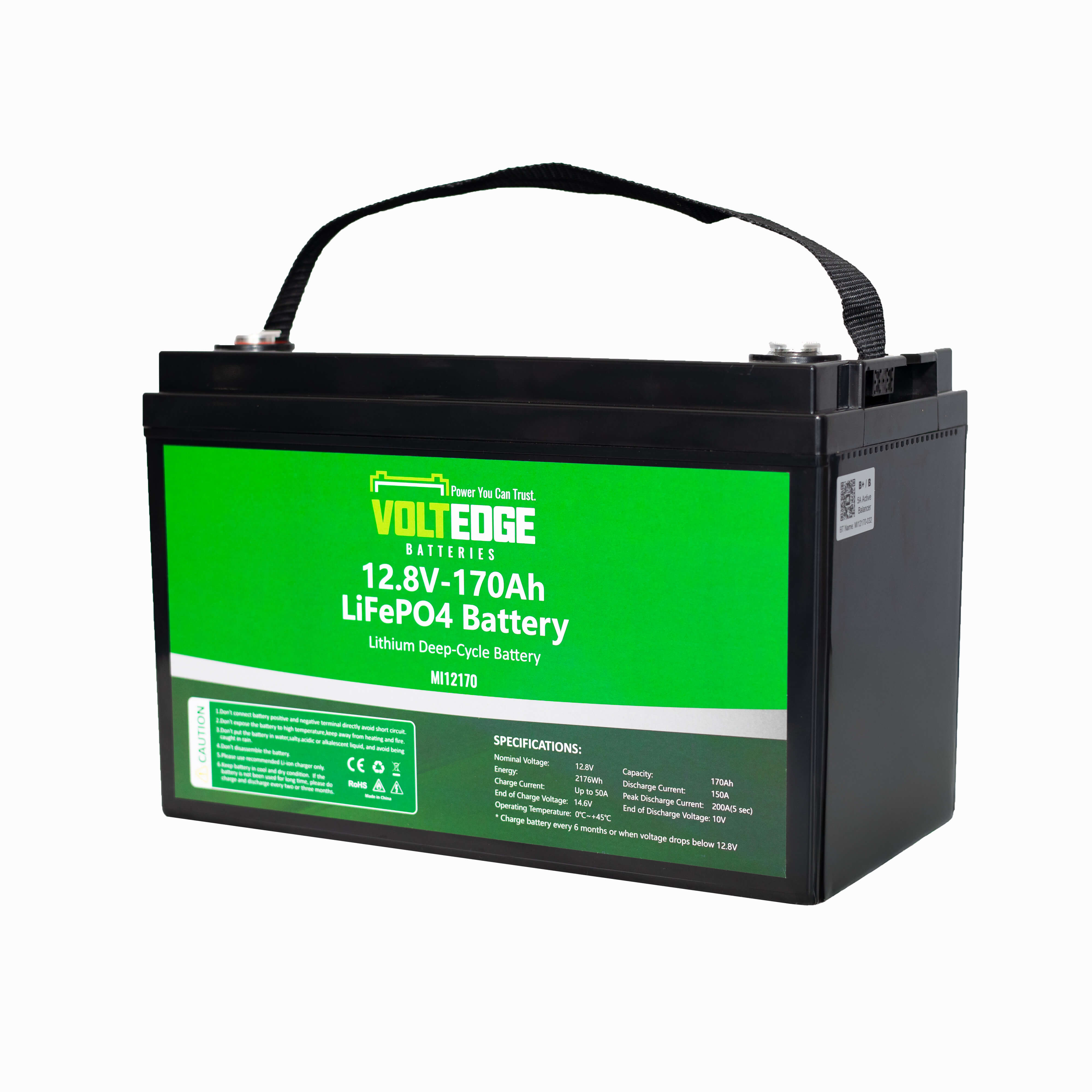 VoltEdge (Premium) 12.8V 170AH Lithium LiFePO4 Battery