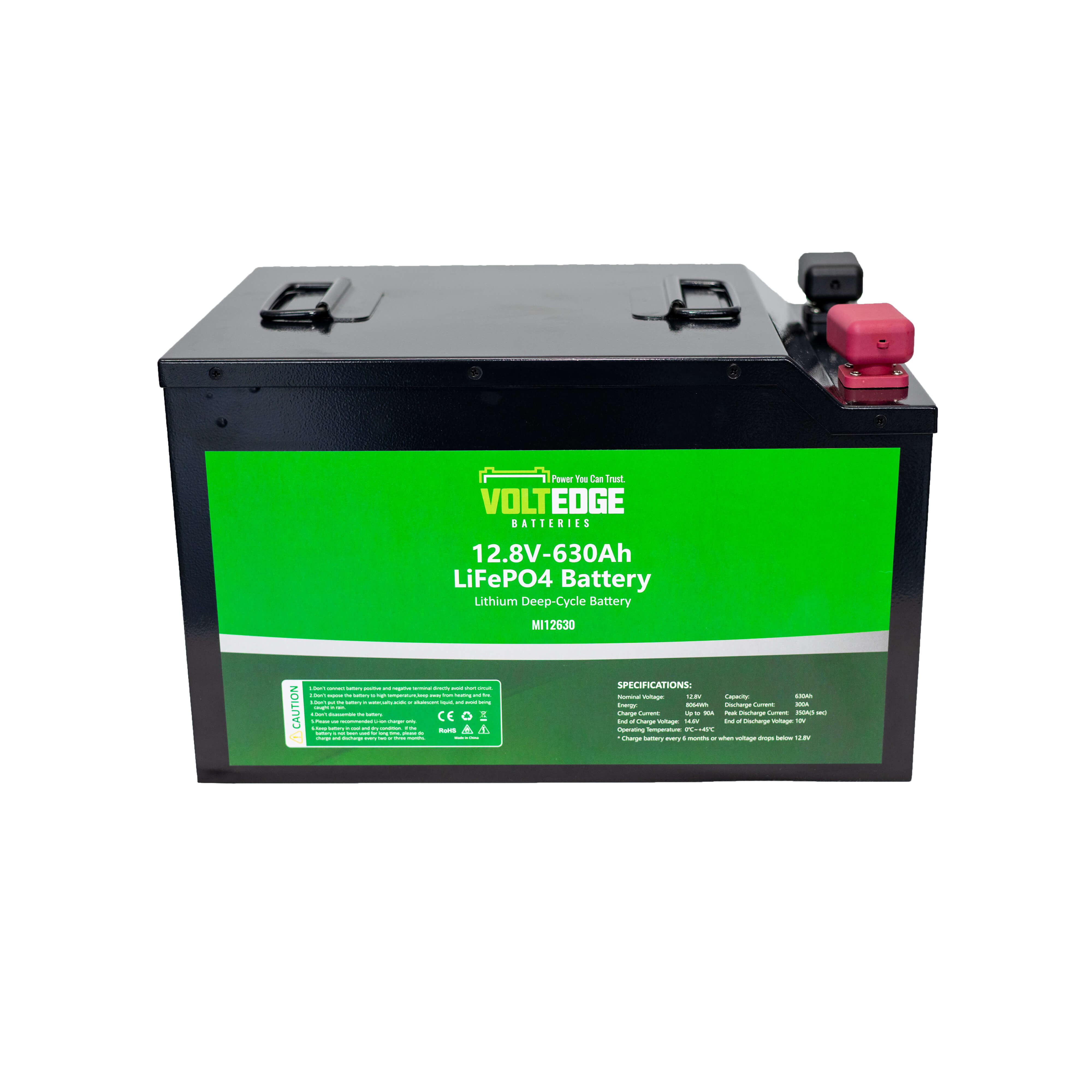 VoltEdge Premium 12.8V 630ah Lithium LiFePO4 Battery