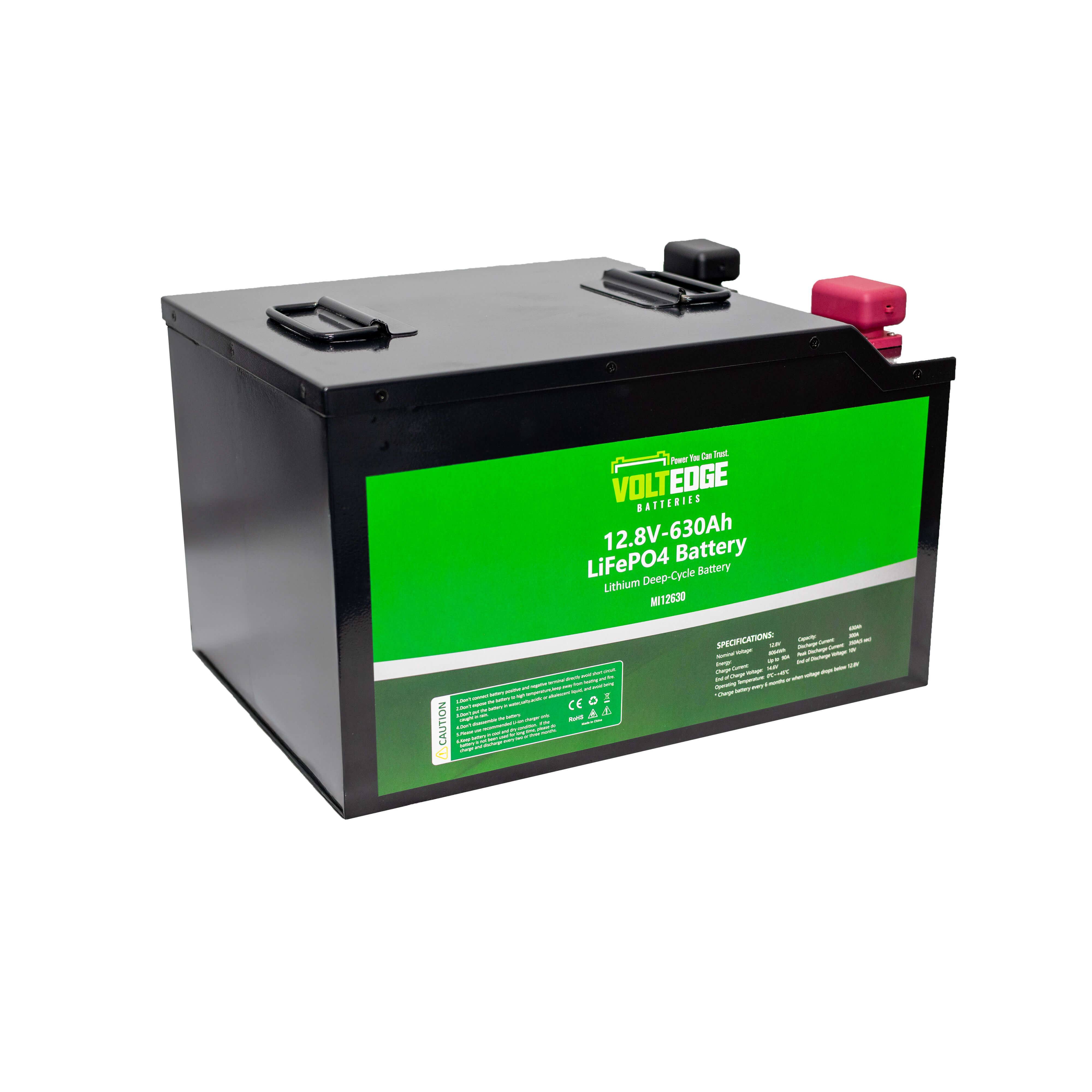 VoltEdge Premium 12.8V 630ah Lithium LiFePO4 Battery