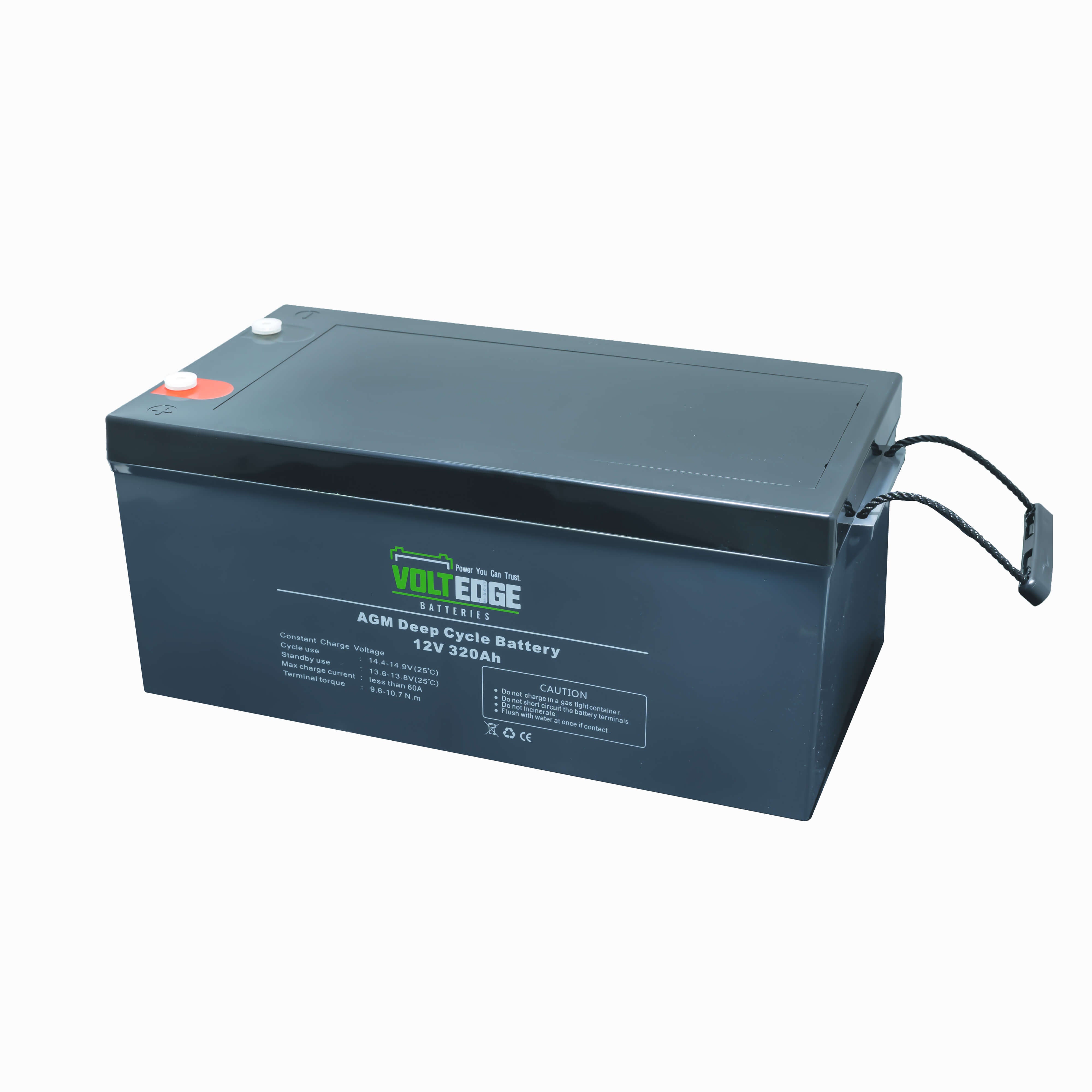 8 x 320ah AGM - 25.6kWh 48V 640AH include 4 cables (250mm) and include 6 cables (600mm)