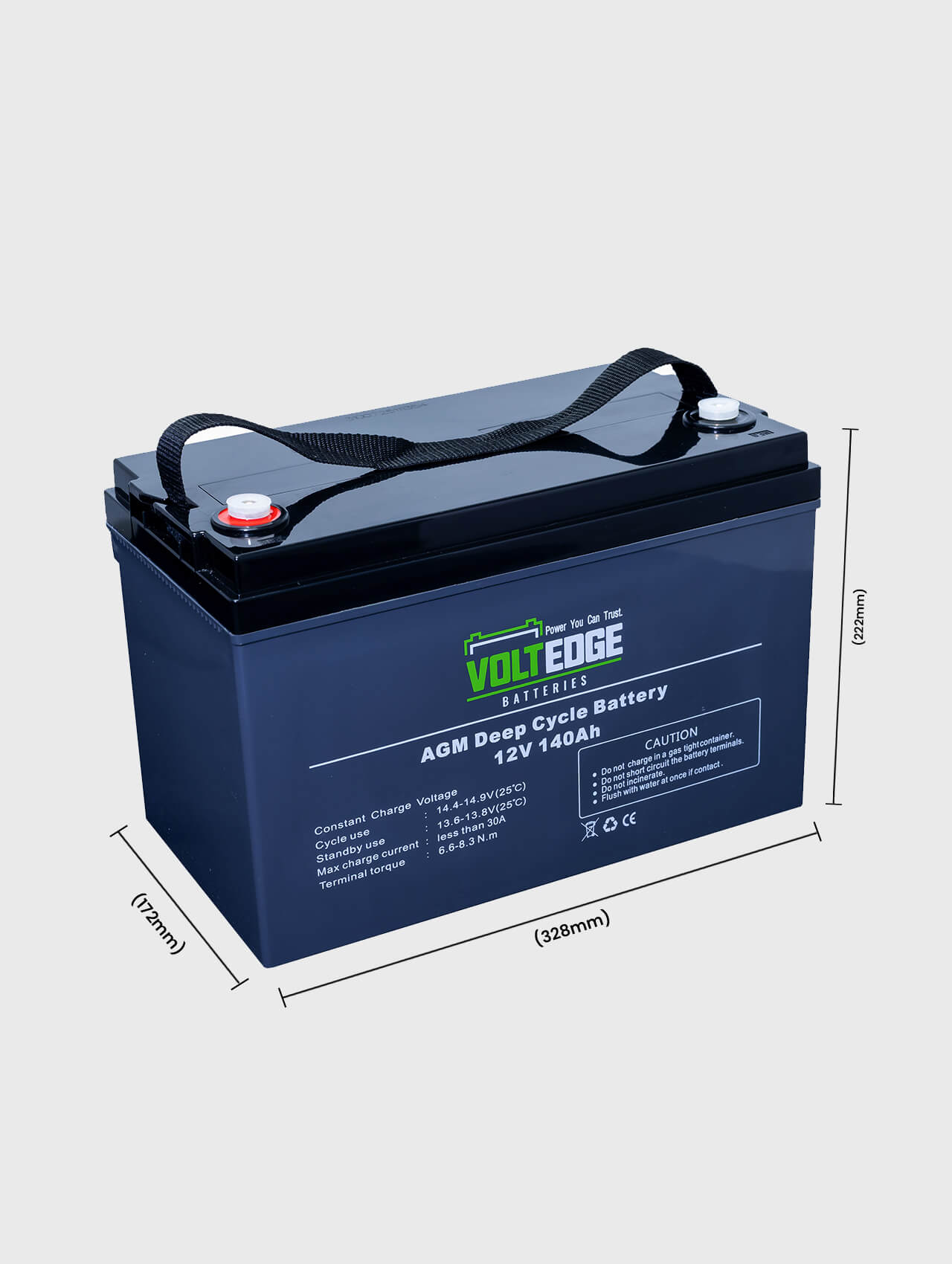 VoltEdge 12V 140Ah AGM DEEP CYCLE BATTERY