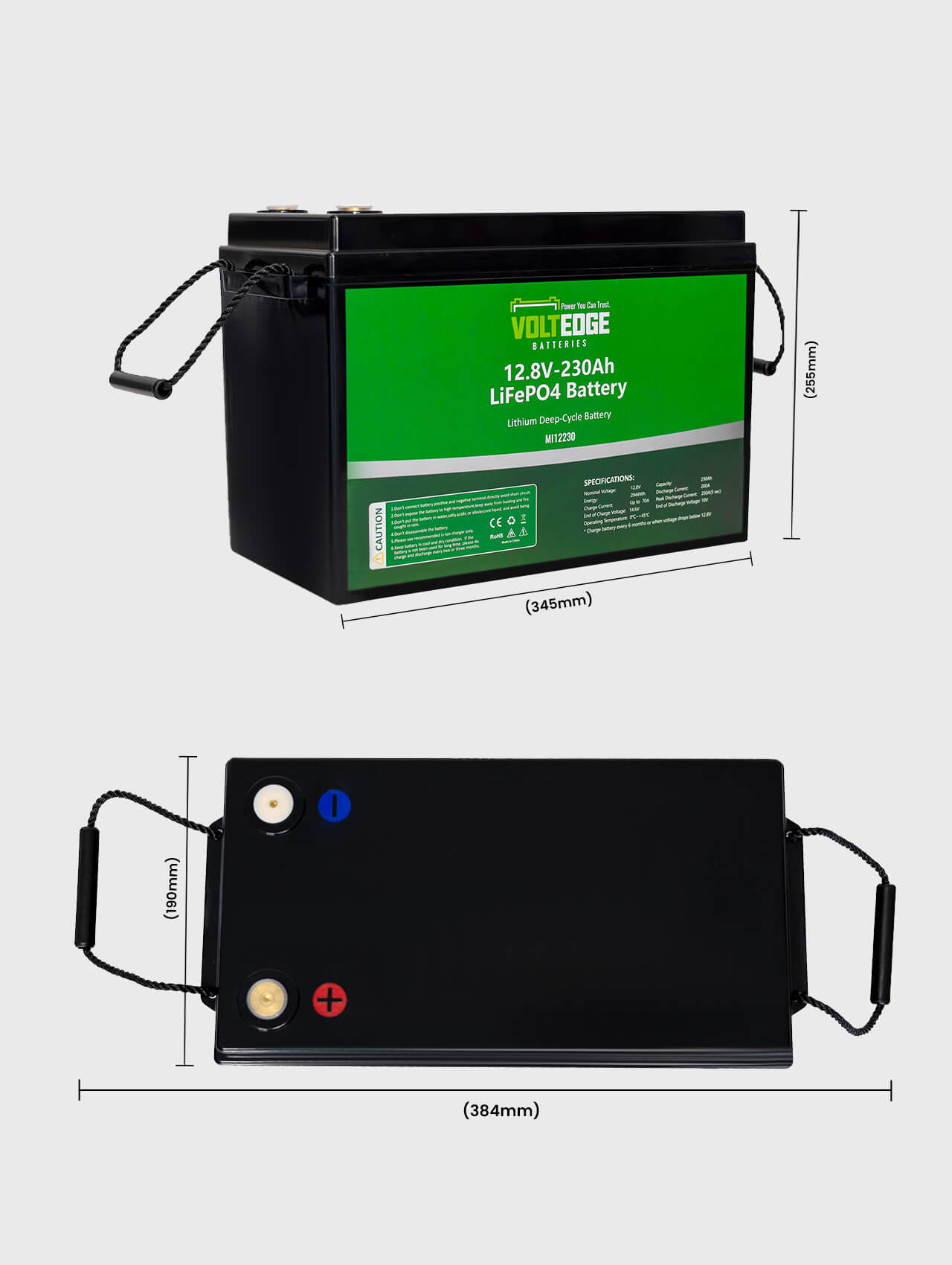 VoltEdge (Lite)  12.8V 230Ah Lithium LiFePO4 Battery